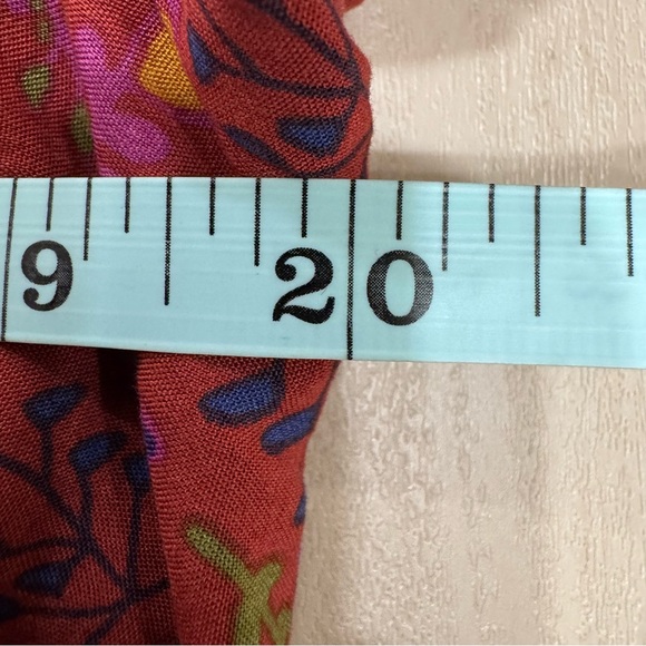 Natural Life Rebecca Maxi Dress Pockets Red Clay Long Sleeve Tiered Bohemian L - Picture 12 of 14